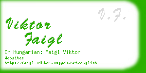 viktor faigl business card